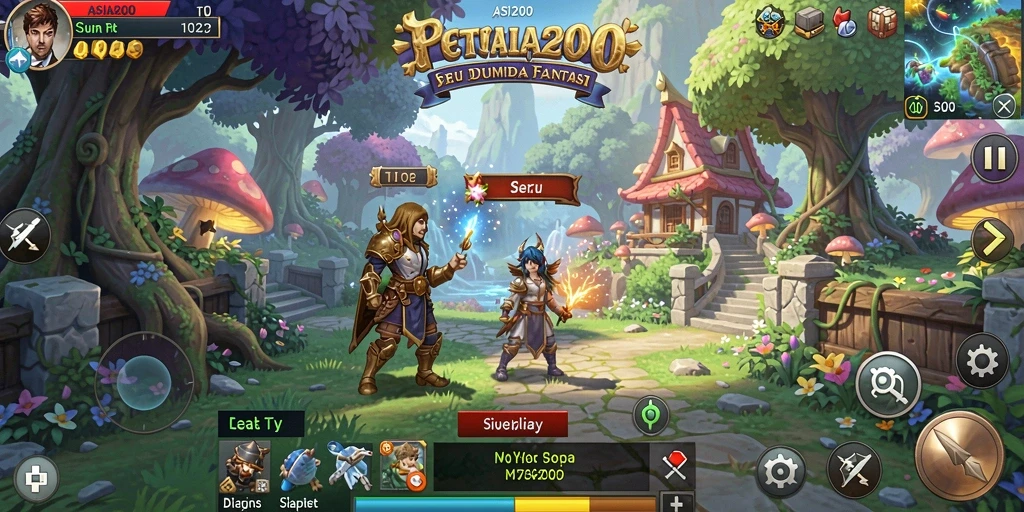 Tampilan gameplay menegangkan dalam dunia petualangan ASIA200.