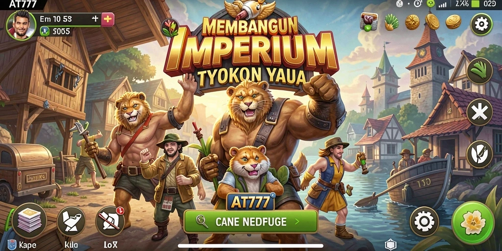Tangkapan layar gameplay AT777 menampilkan suasana bisnis yang dinamis.