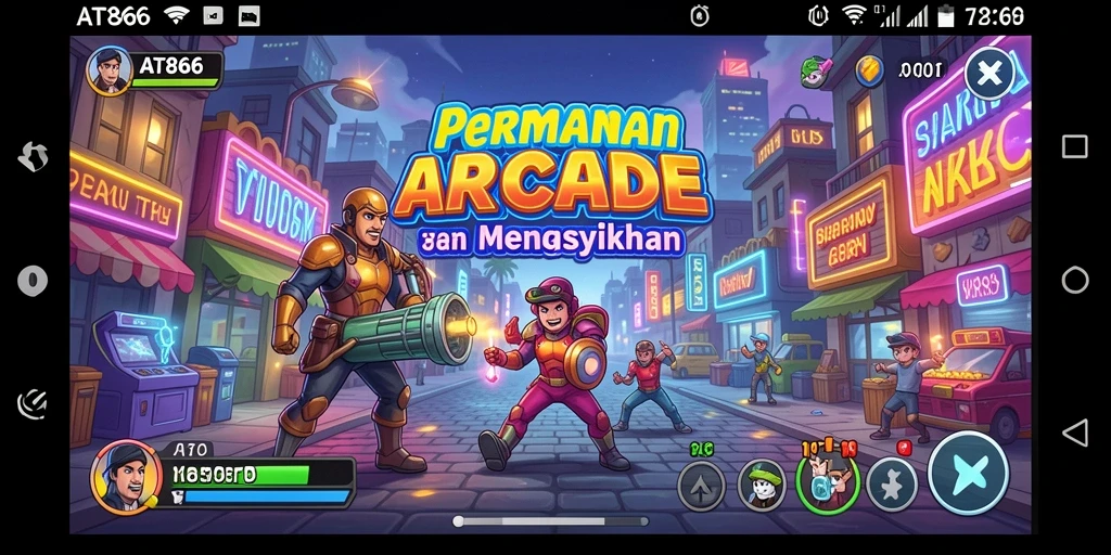 Screenshot AT866 menunjukkan gameplay seru dan tantangan menarik.