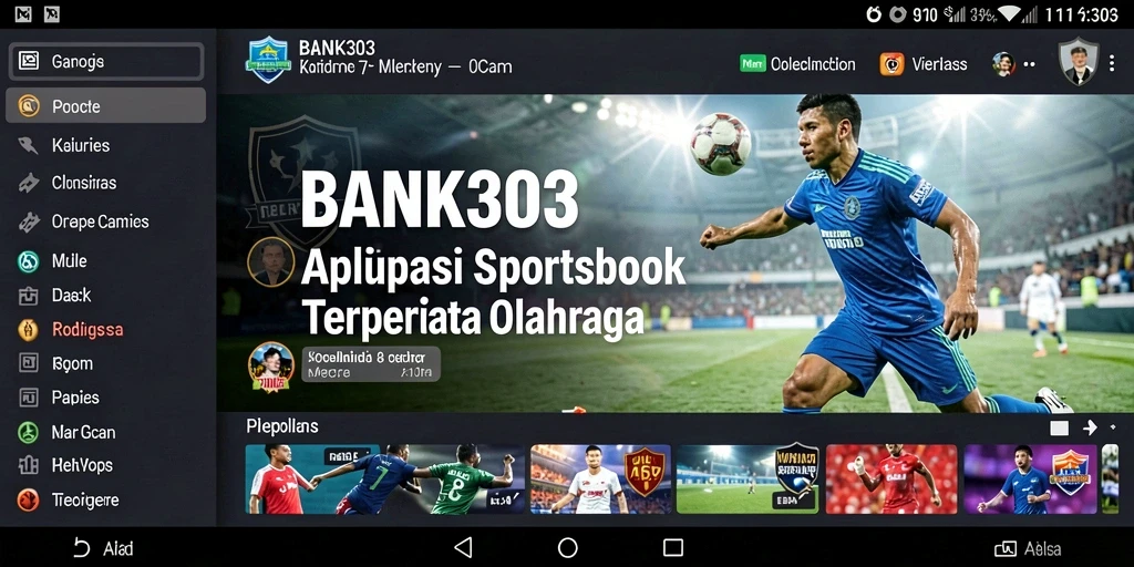 Tampilan gameplay pertandingan dalam aplikasi BANK303 yang menarik.