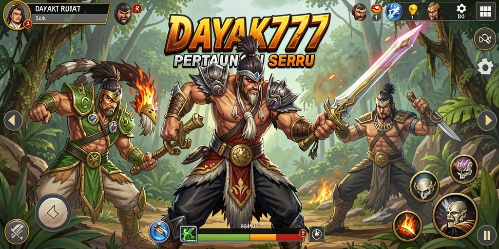 Tampilan seru pertarungan karakter di DAYAK777.