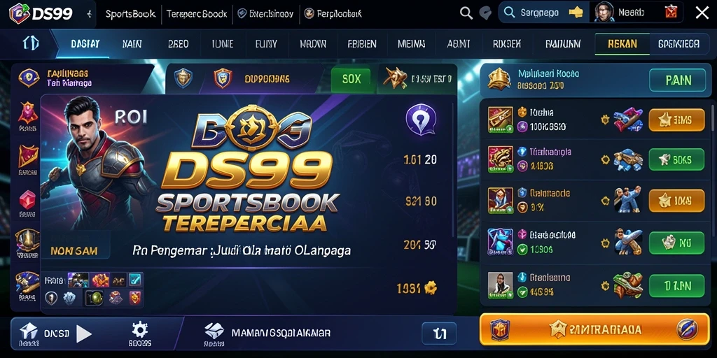 Tampilan screenshot dari gameplay DS99 yang menarik sesuai dengan tema Sportsbook.