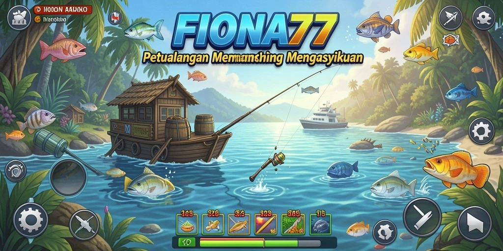 Screenshot gameplay FIONA77 yang menunjukkan pengalaman memancing.