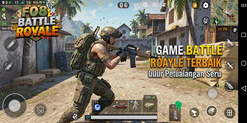 Screenshot FO8 yang menampilkan aksi seru dalam gameplay Battle Royale.
