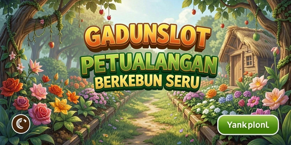 Screenshot GADUNSLOT menampilkan lahan pertanian yang subur dan berwarna-warni.