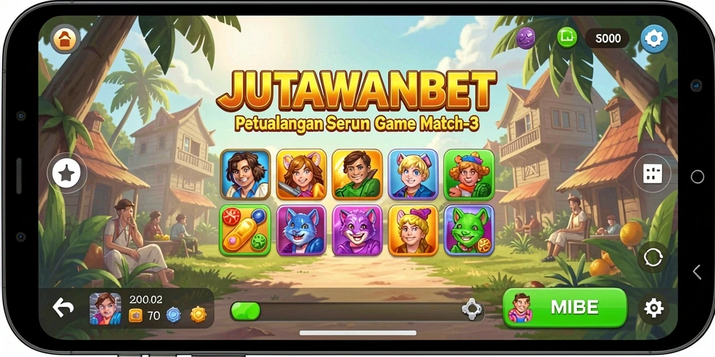 Tampilan gameplay JUTAWANBET dalam level yang menantang.