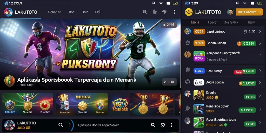 Tampilan screenshot utama LAKUTOTO menampilkan interface taruhan yang menarik.