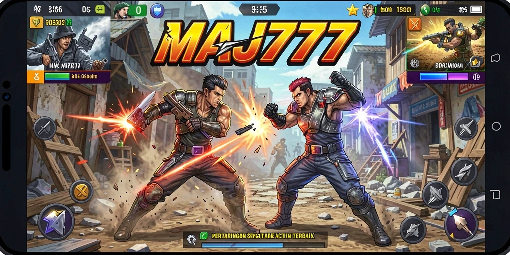 Tampilan dinamis gameplay MAJ777 yang menegangkan.