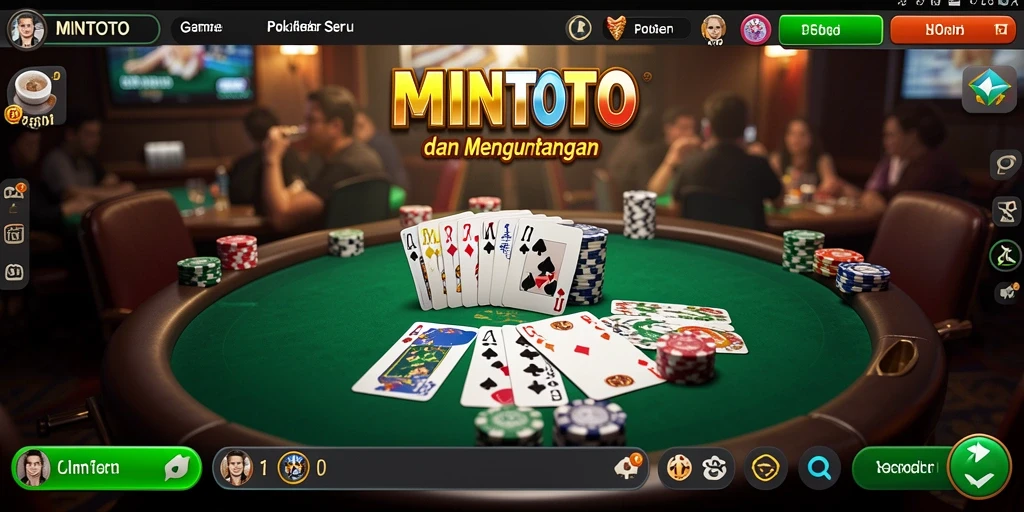 Tampilan screenshot MINTOTO yang menggambarkan serunya permainan Poker.