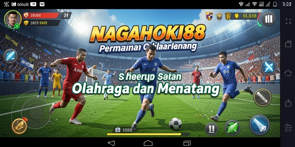 Tampilan gameplay seru NAGAHOKI88 dengan aksi olahraga yang mendebarkan.