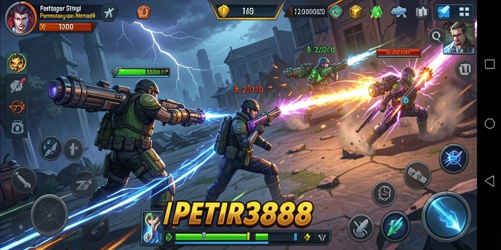 Screenshot utama PETIR388 menampilkan gameplay yang dinamis dan seru.