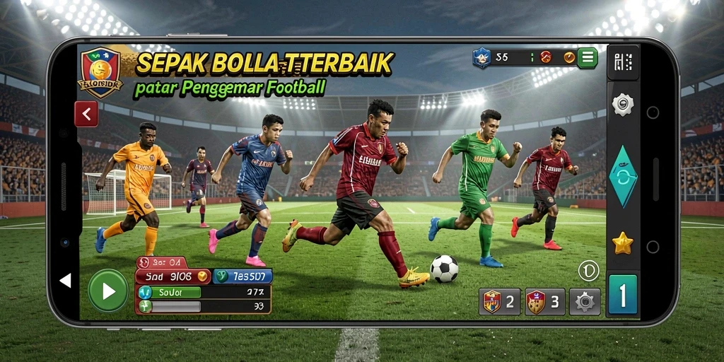 Tampilan gameplay SLOTSIDR yang menegangkan saat pertandingan sepak bola.