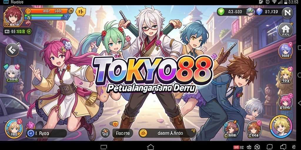 Gameplay seru dalam <strong>TOKYO88</strong> dengan karakter anime yang menarik.